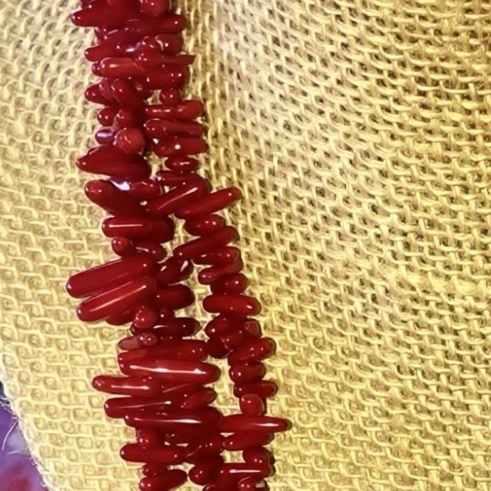 Artisan Handcrafted Authentic Red Branch Coral Multi Strand Necklace & Bracelet - Picture 12 of 12